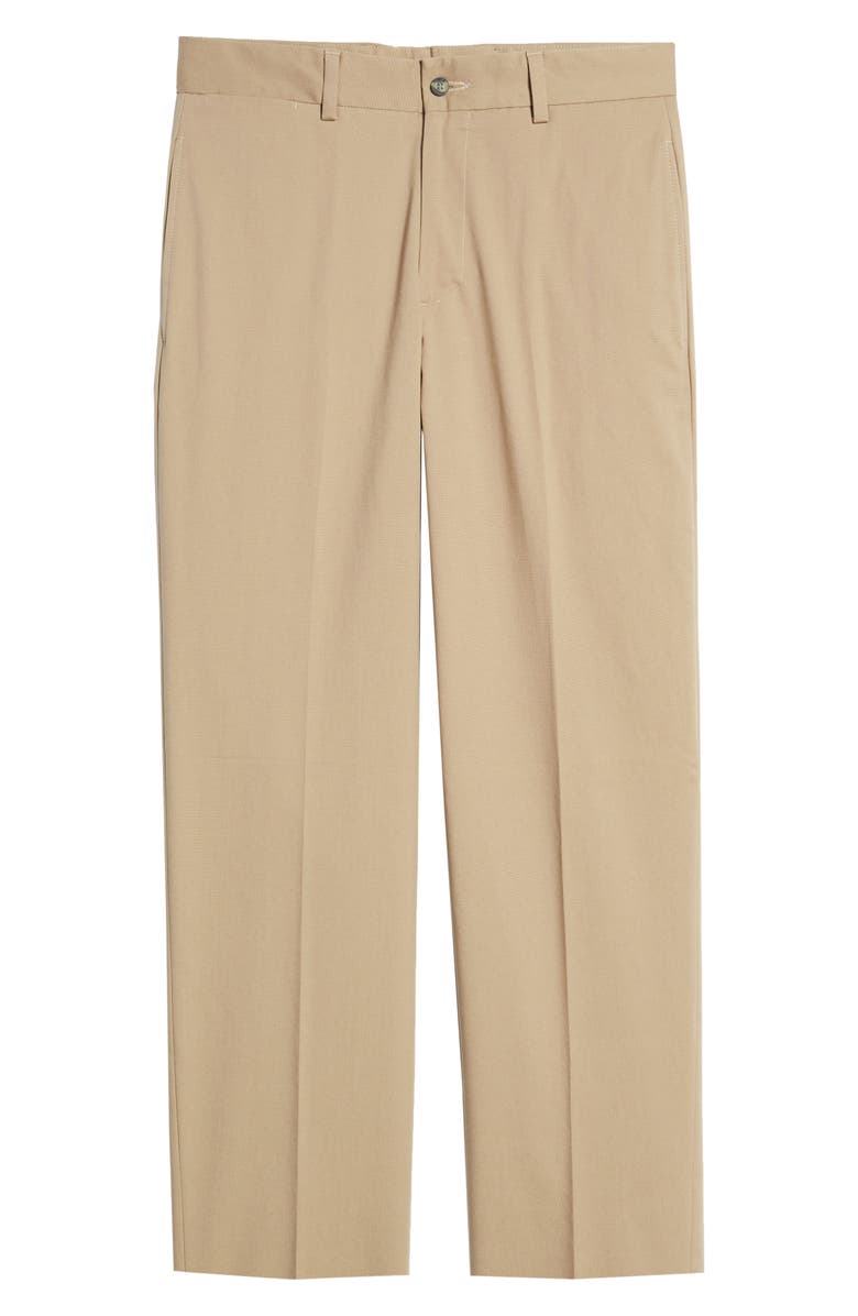 Berle Charleston Khakis Flat Front Stretch Canvas Pants, Alternate, color, Khaki