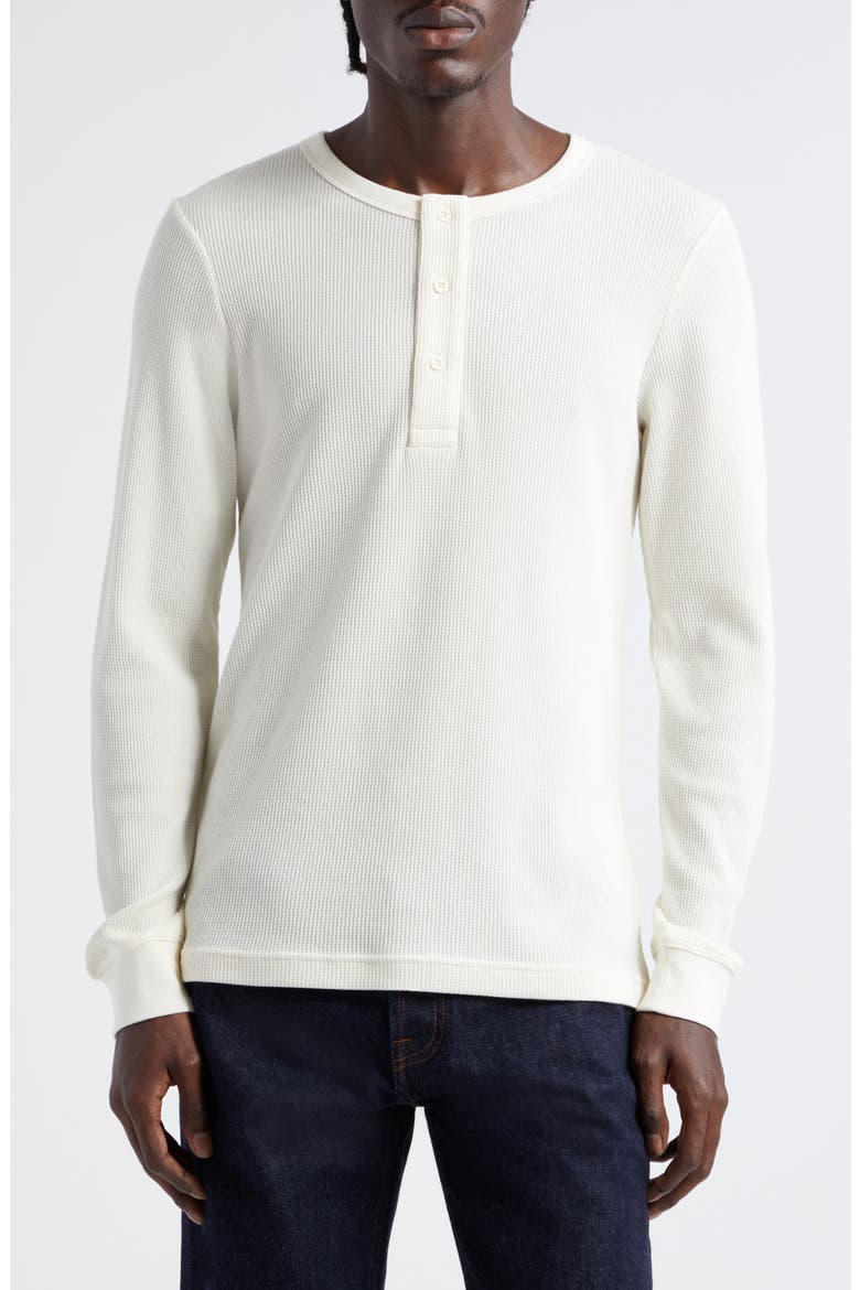 Waffle Cotton Henley, Main, color, ECRU
