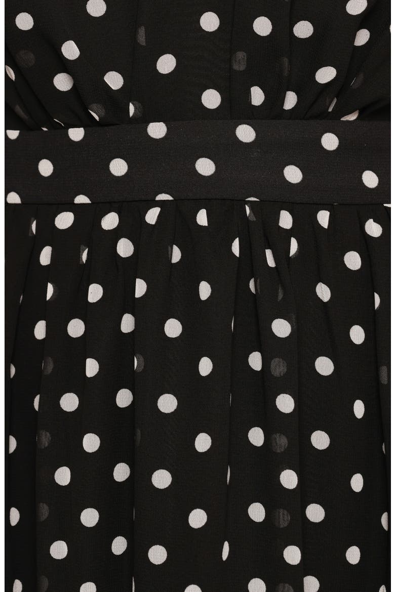 Ada Polka Dot Sleeveless Maxi Dress, Alternate, color, BLACK POLKA DOT