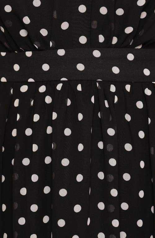 Petal And Pup Petal & Pup Ada Polka Dot Sleeveless Maxi Dress In Black