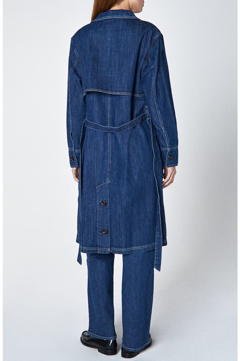 Suki Denim Trench Coat(Exhale), Alternate, color, EXHALE