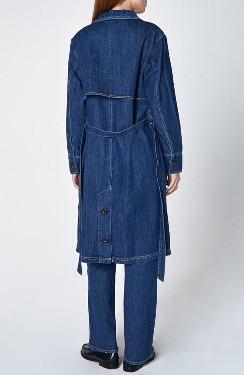 Unpublished Suki Denim Trench Coat In Exhale
