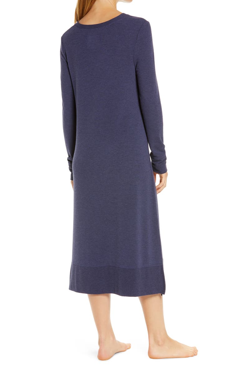 Feather Soft Nightgown, Alternate, color, NAVY