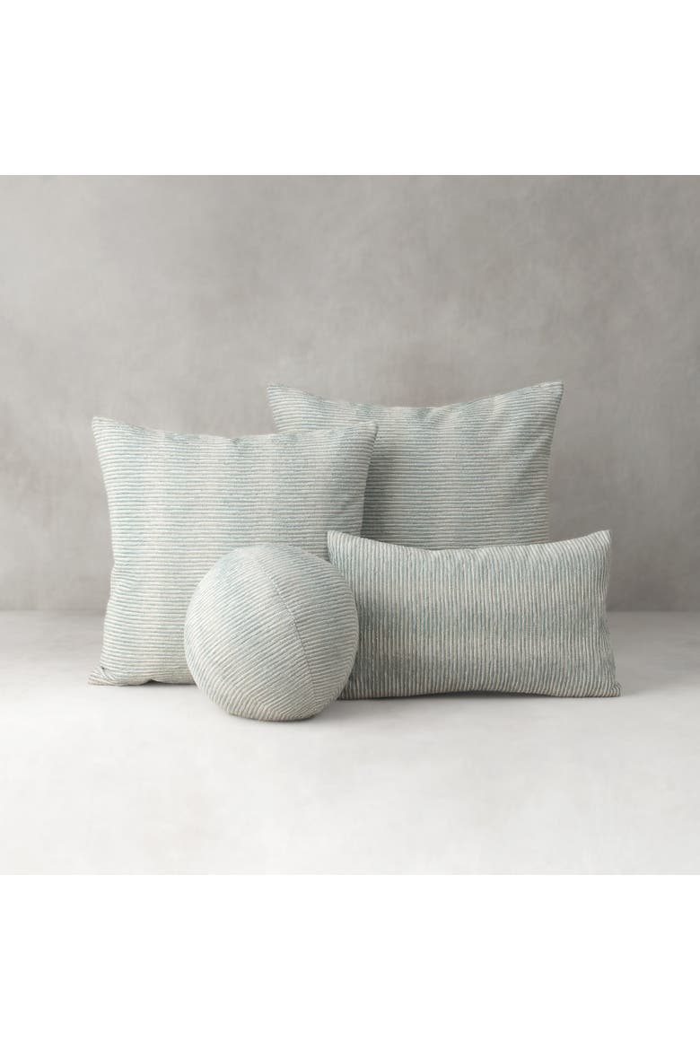 Progress Multicolored Chenille Indoor & Outdoor Woven Accent Pillow, Alternate, color, Mist