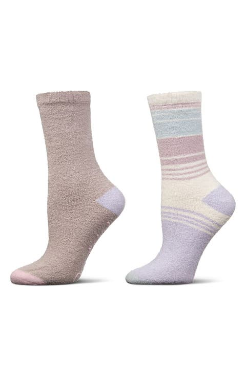 Assorted 2-Pack Aloe Infused Crew Socks