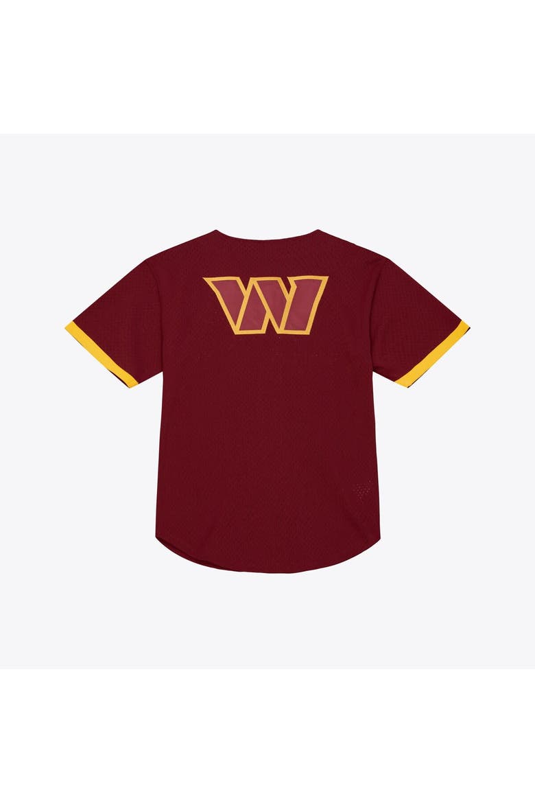Men's Mitchell & Ness  Burgundy Washington Commanders Head Coach Mesh Full-Button Fashion Jersey, Alternate, color, Burgundy
