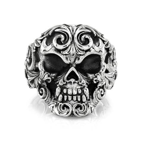 07 Filigree Skull Ring