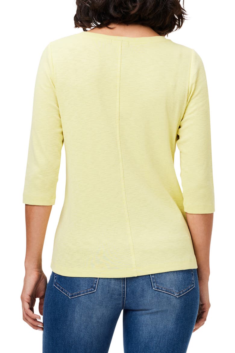 Boat Neck Cotton T-Shirt, Alternate, color, CITRUS