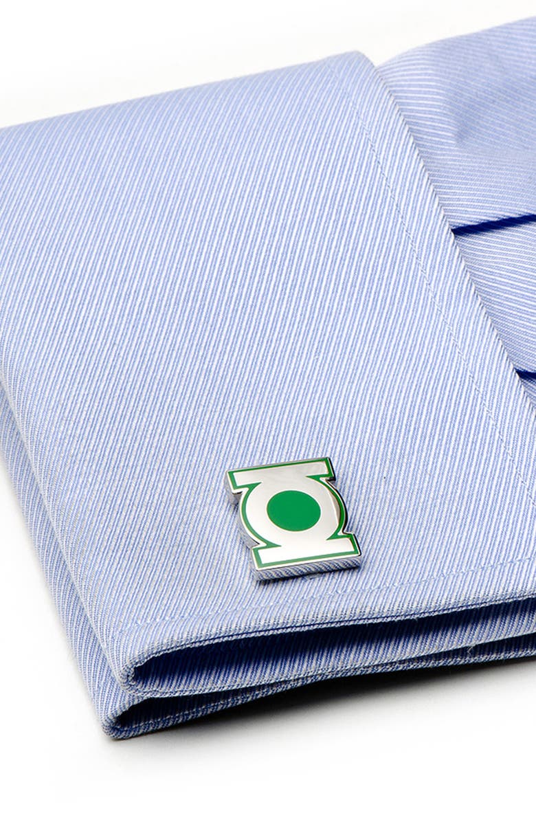Cufflinks, Inc. Green Lantern Cuff Links, Alternate, color, Green