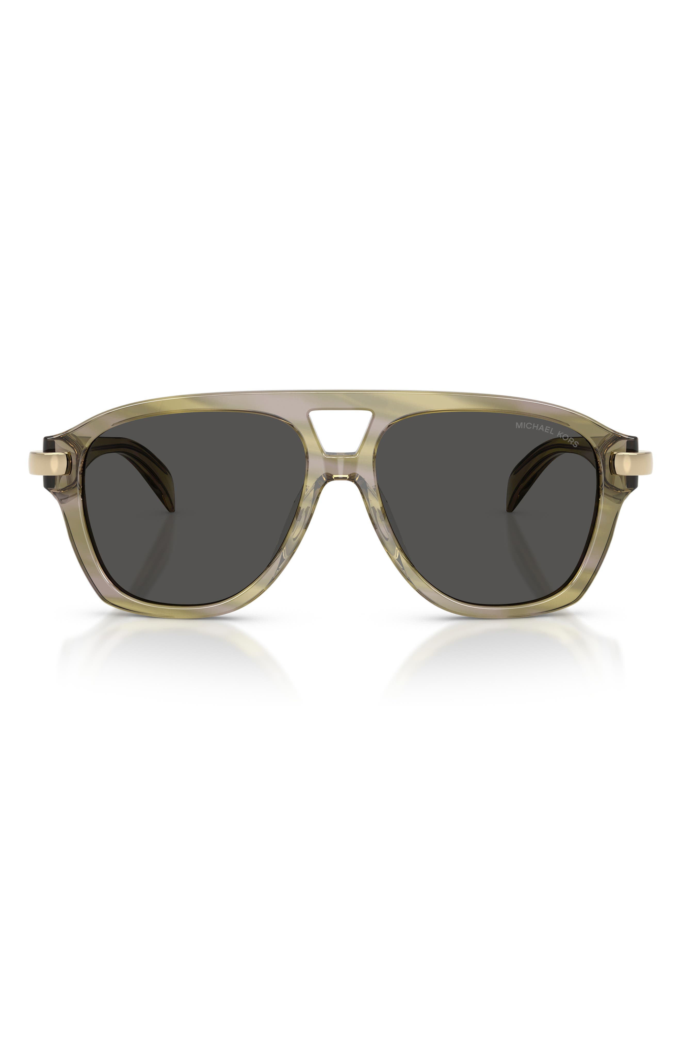 selected OLIVE HORN / GREY MONO