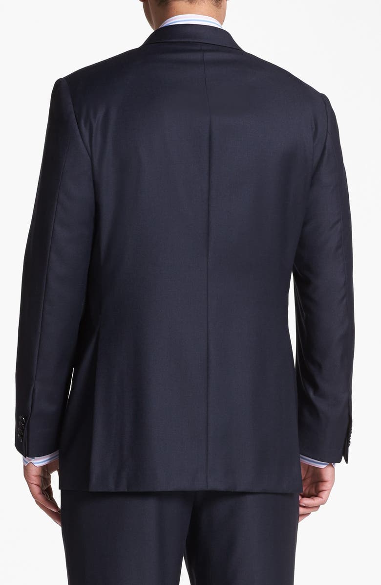Hickey Freeman Navy Worsted Wool Suit, Alternate, color,