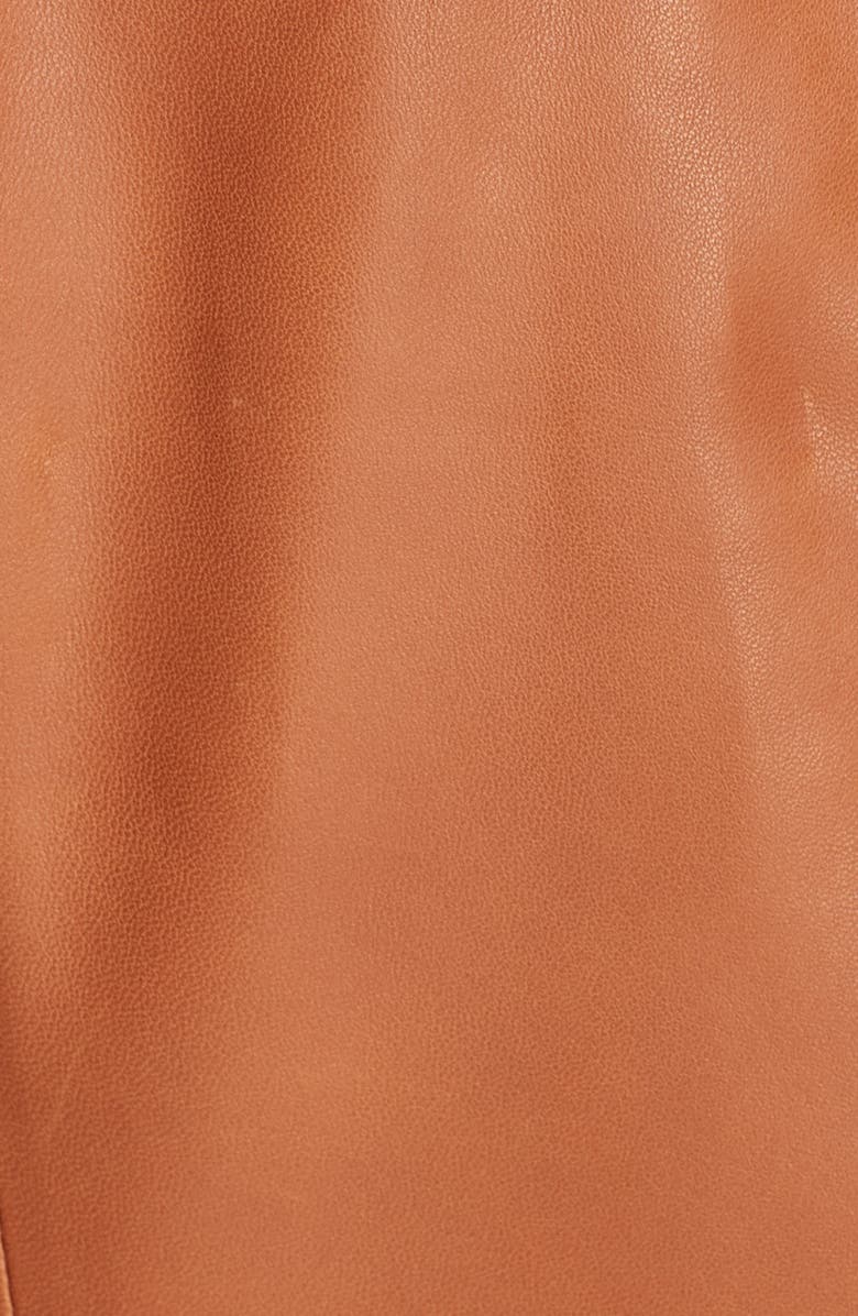 Nordstrom Signature Stand Collar Leather Jacket, Alternate, color, 