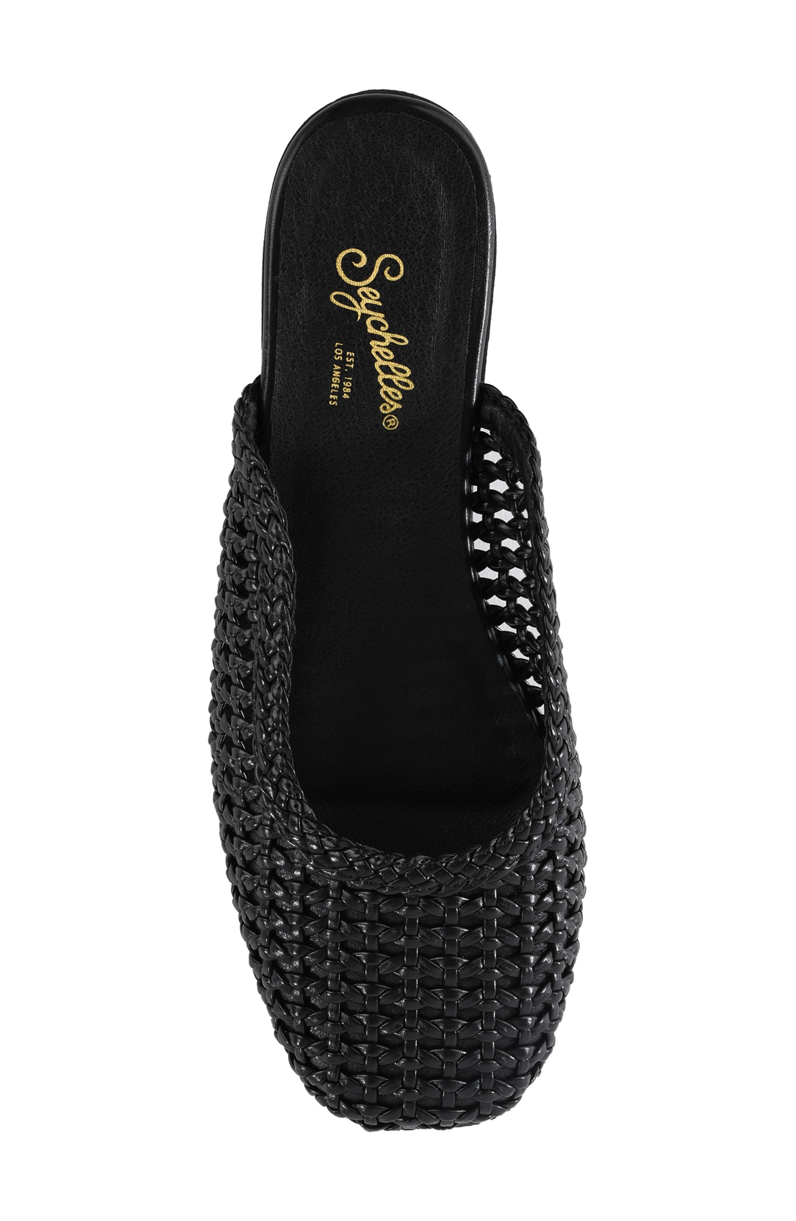 Seychelles Deco Woven Mule, Alternate, color, Black