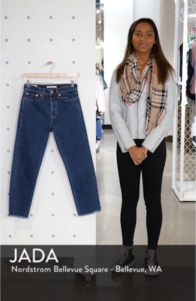 Wedgie High Waist Ankle Straight Leg Jeans, sales video thumbnail