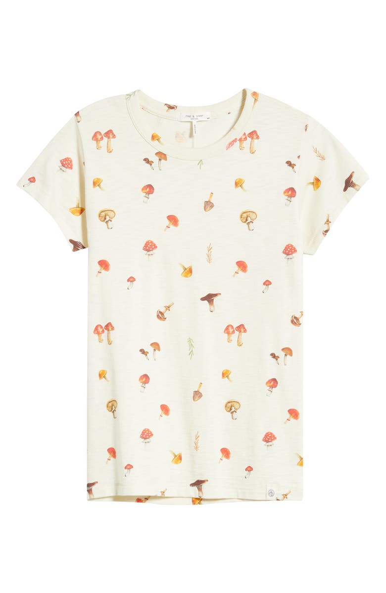 rag & bone Allover Mushroom Cotton Graphic T-Shirt, Alternate, color, Ivory Multi