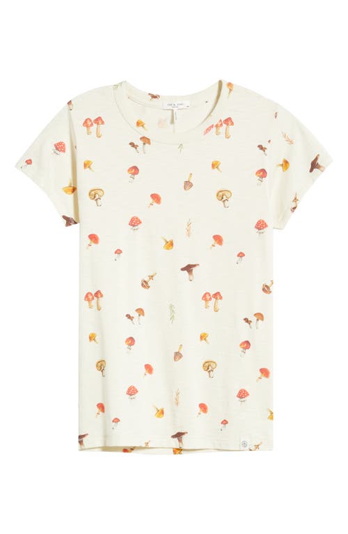 Rag & Bone Allover Mushroom Cotton Graphic T-shirt In Neutral