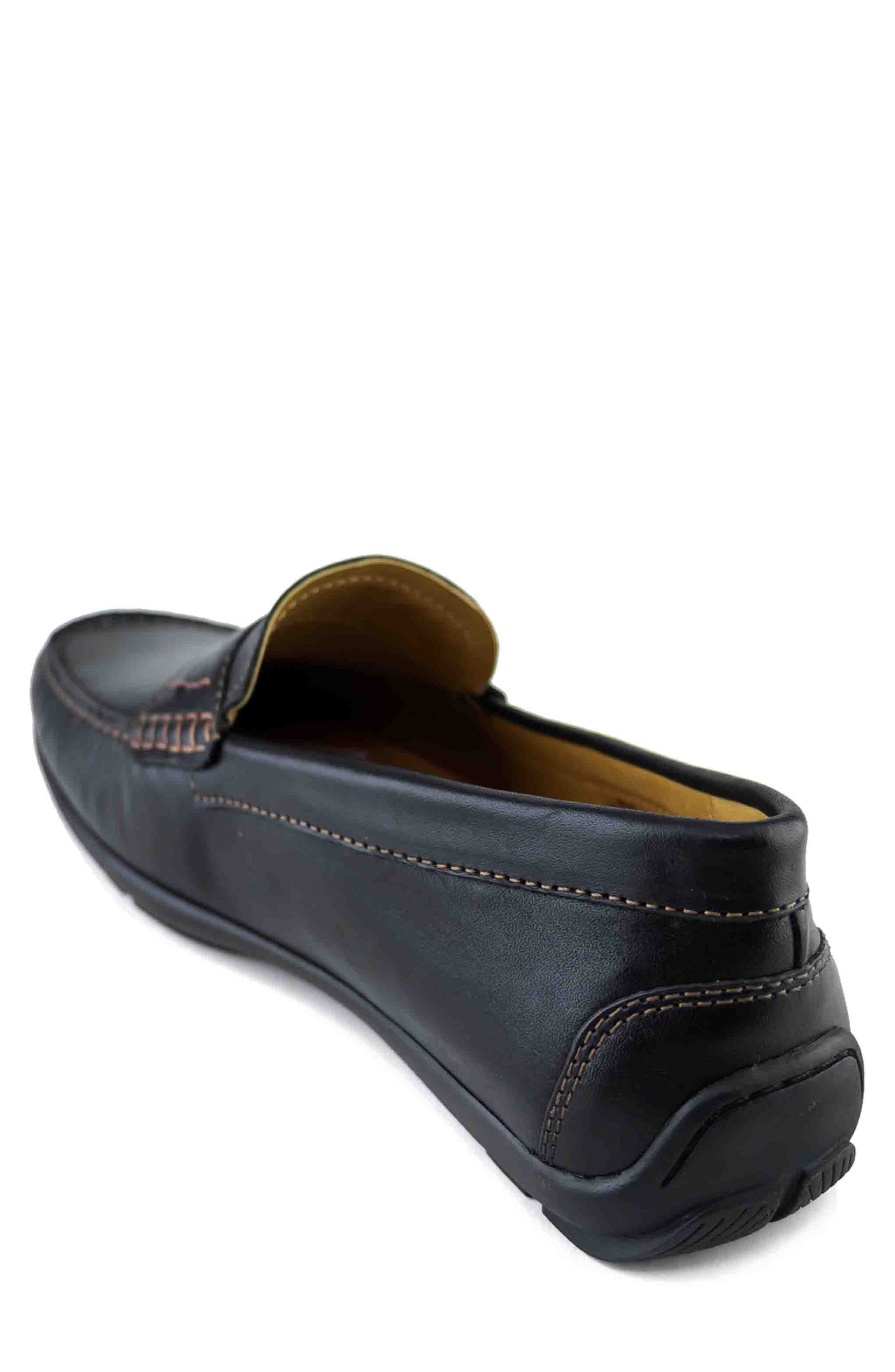 Hamilton Place  Leather Penny Driver Loafer, Alternate, color, BLACK NAPA