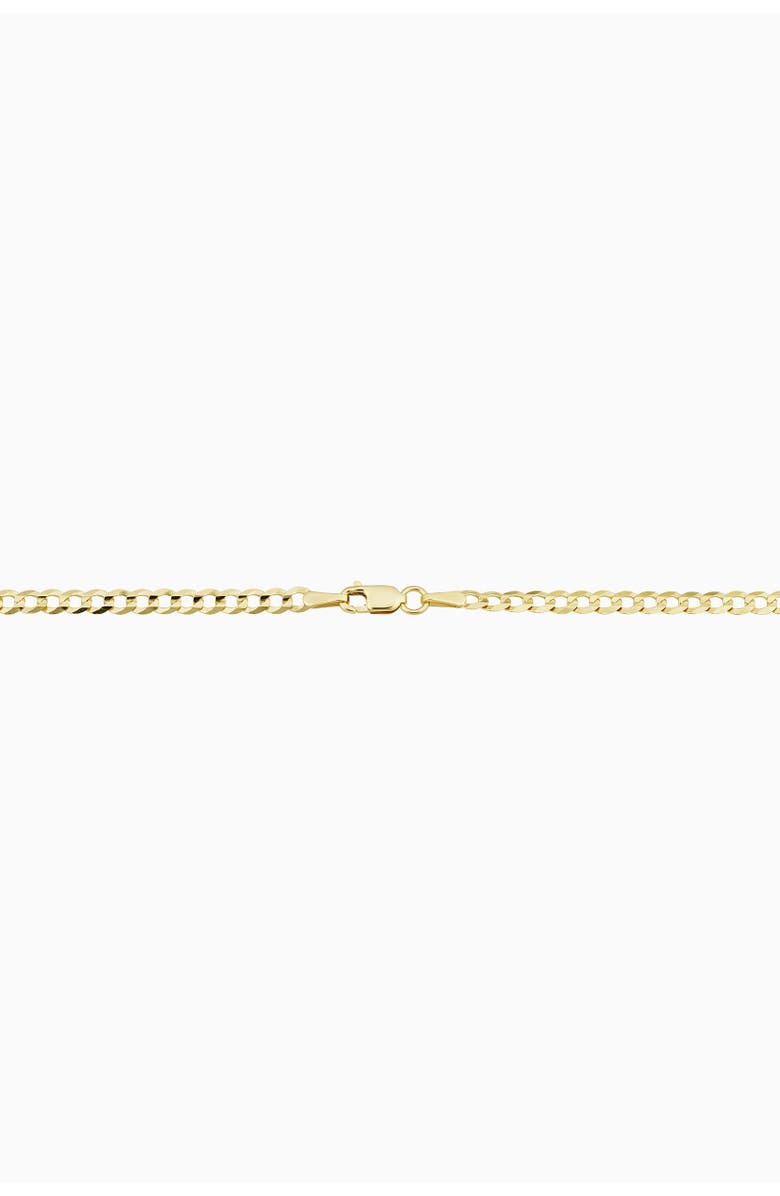 Oradina 10K Gold Carmine Curb Chain Necklace, Alternate, color, Yellow Gold
