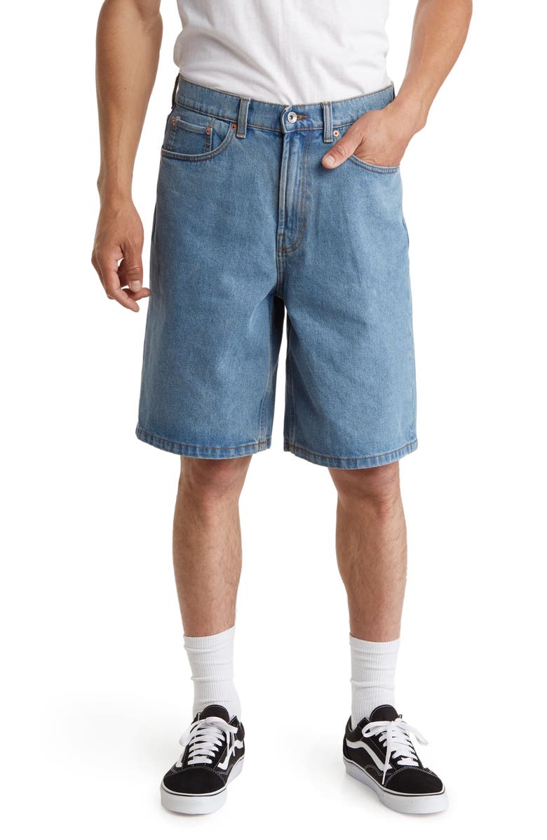 Vans Check-5 Baggy Denim Shorts, Main, color, 
