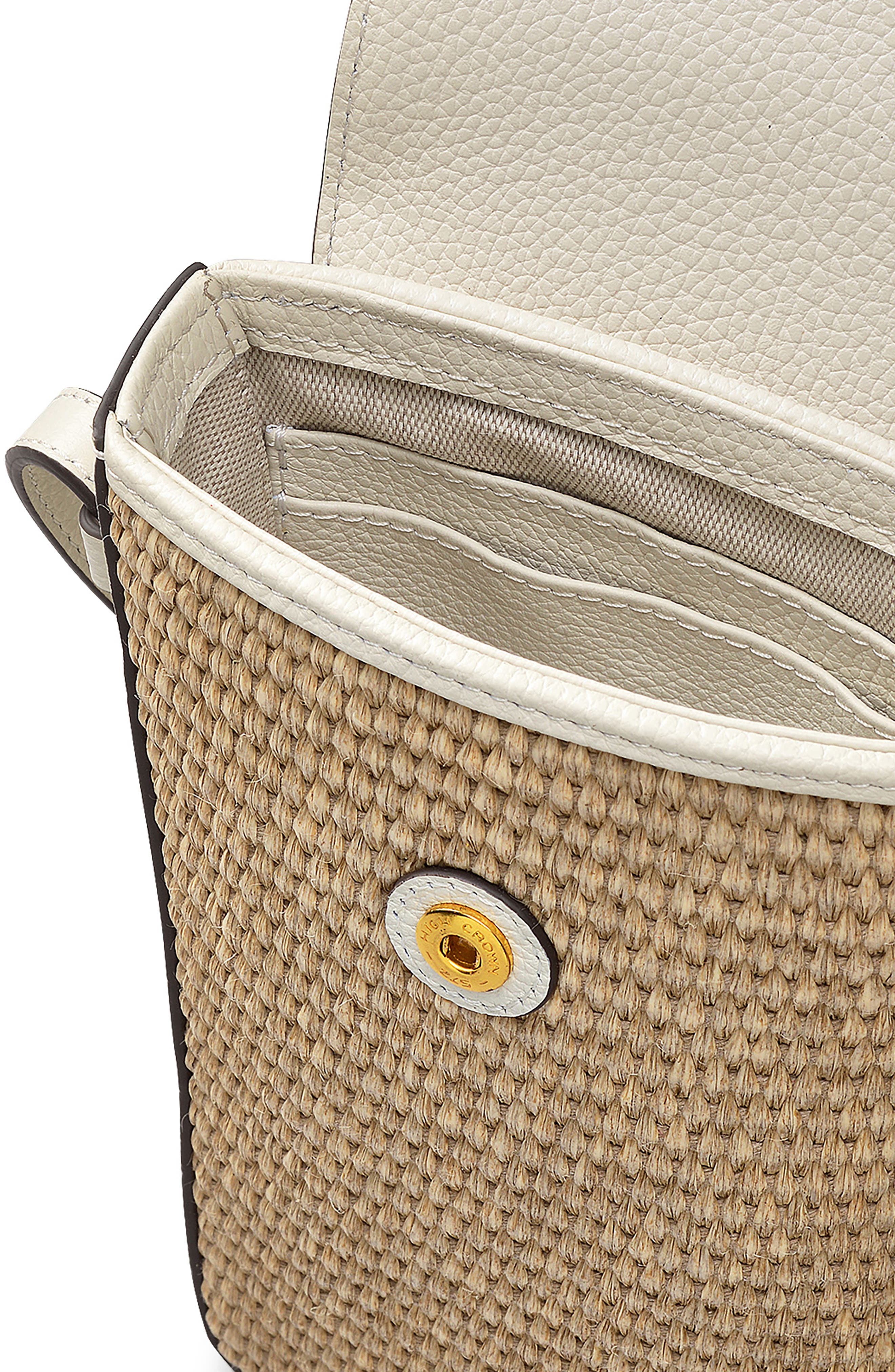 Radley Bishops Lane Straw Mini Phone Crossbody Bag, Alternate, color, Chalk