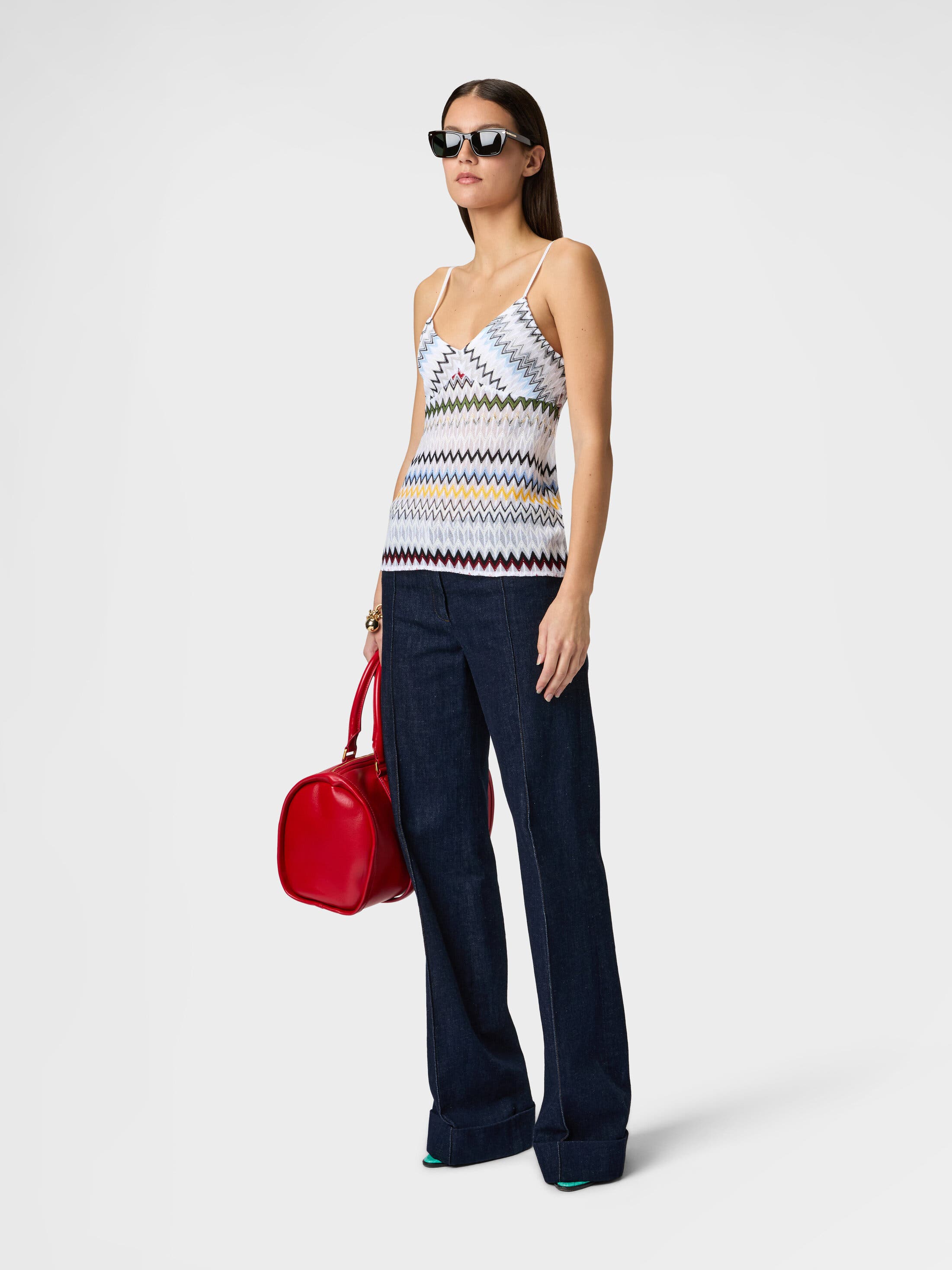 Top In Cotton And Viscose Zig Zag - image 2