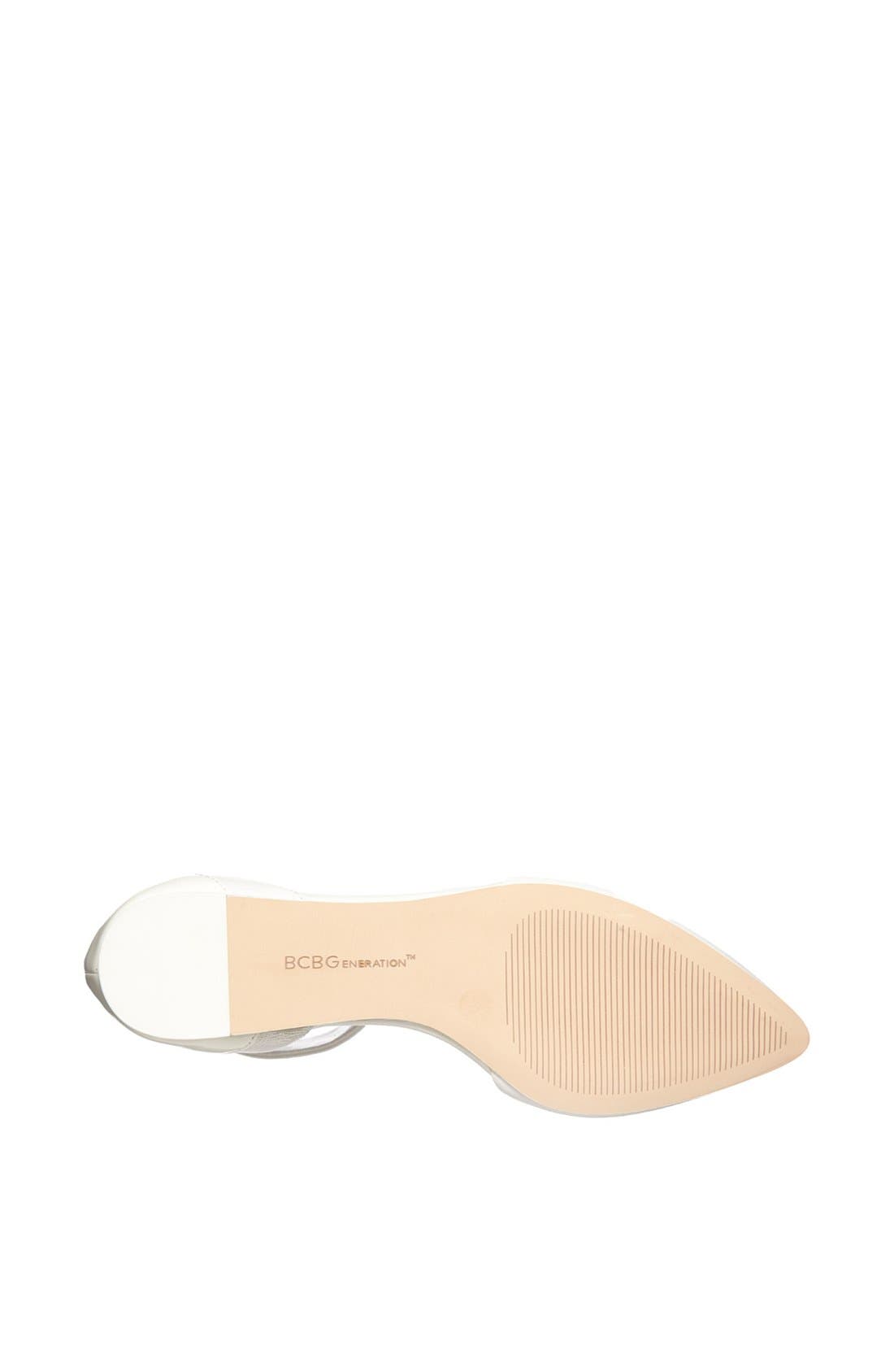 'Tilda' Ankle Strap Flat, Alternate, color, WHITE