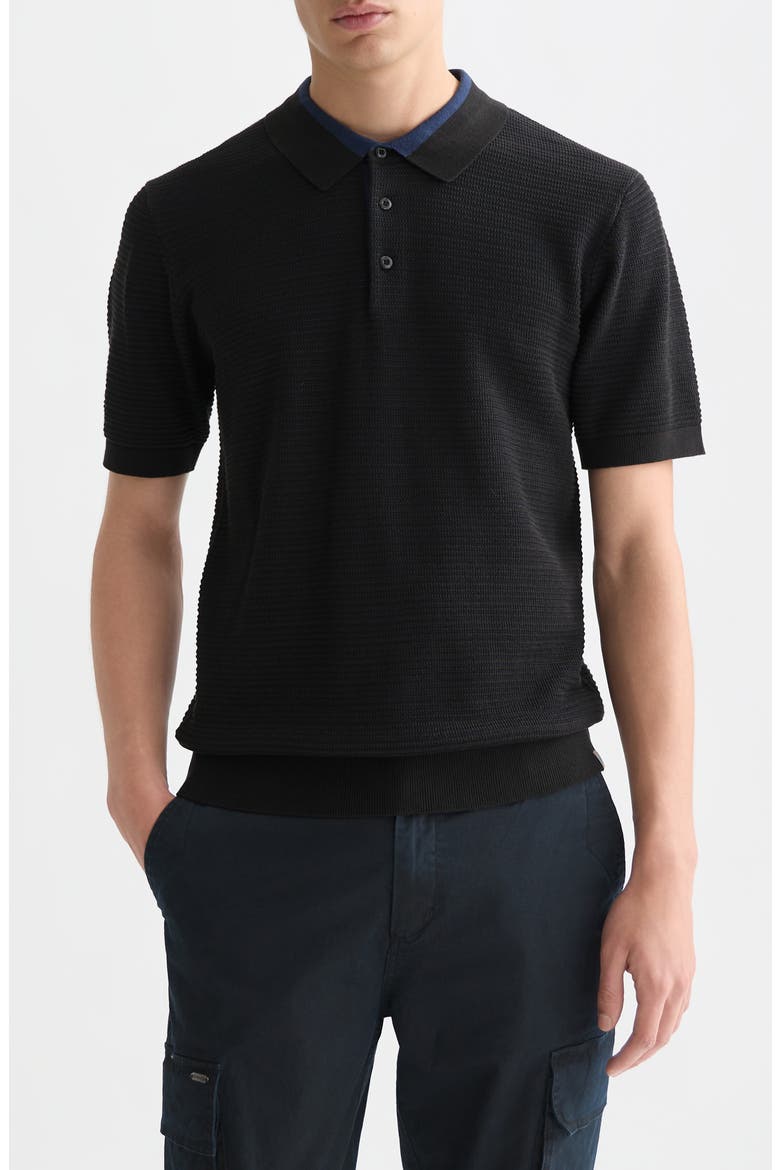 Structured Cotton Polo, Main, color, METEORITE