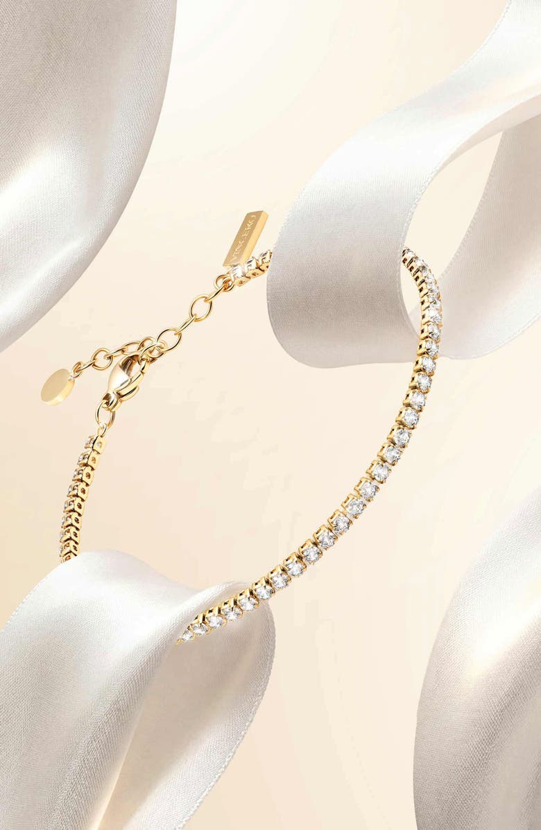 Vincero White Sapphire Tennis Bracelet, Alternate, color, Gold