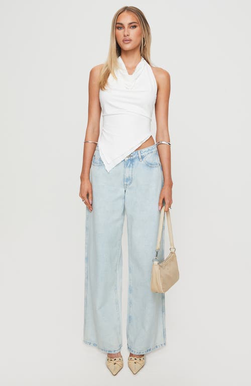 Princess Polly Interlude Open Back Asymmetric Halter Top