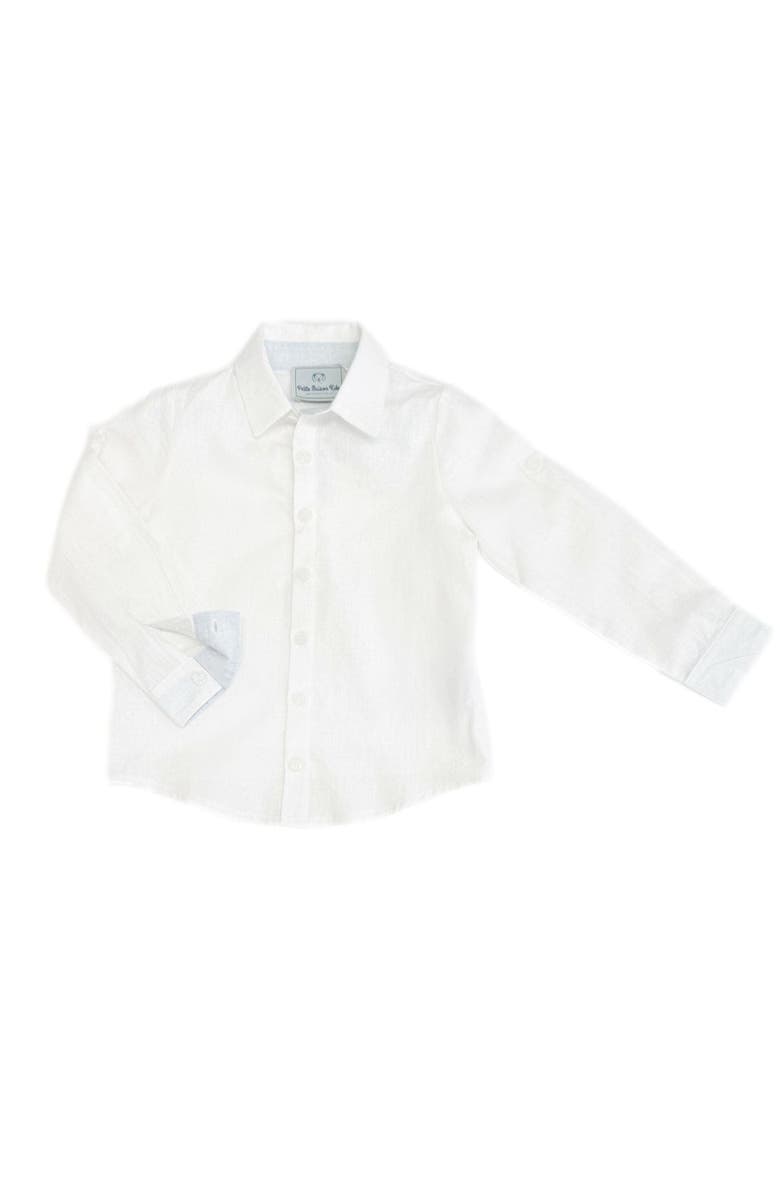 Petite Maison Kids Charlotte Boys' Button Down Shirt, Alternate, color, White