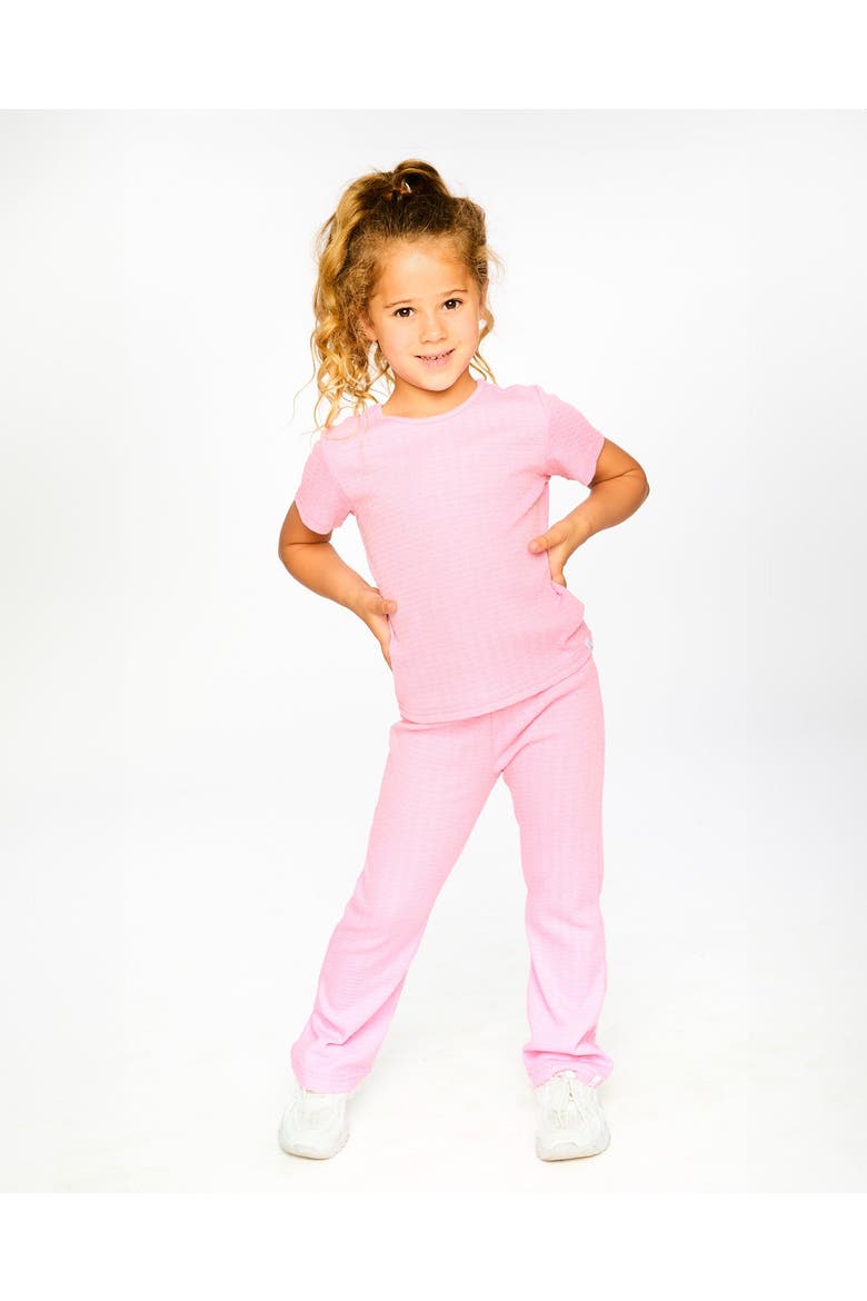Relaxed Straight Fit Crinkle Jersey Short Sleeve T-Shirt, Alternate, color, Pink