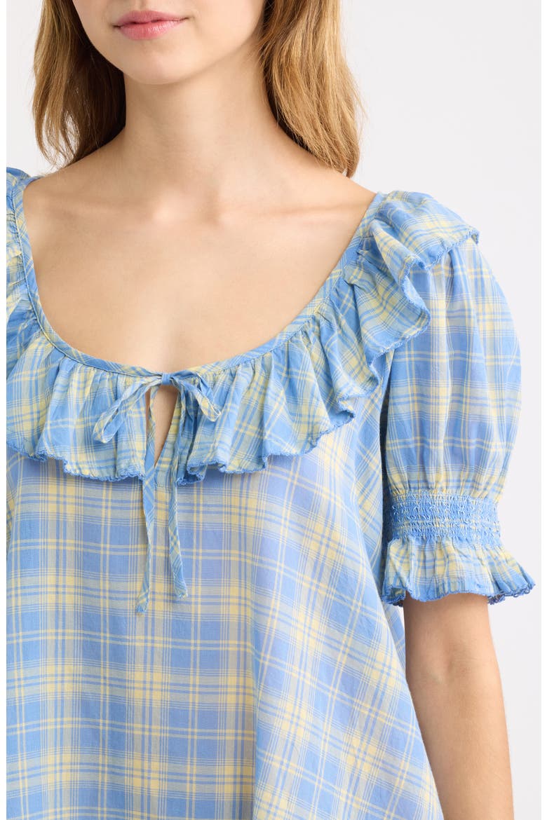 Harlow Organic Cotton Minidress, Alternate, color, BLUE
