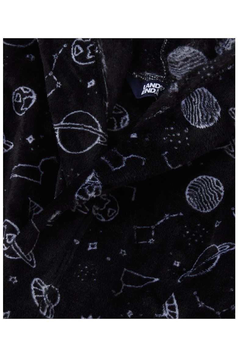 Kids Hooded Fleece Robe, Alternate, color, Galaxy Trip/Black