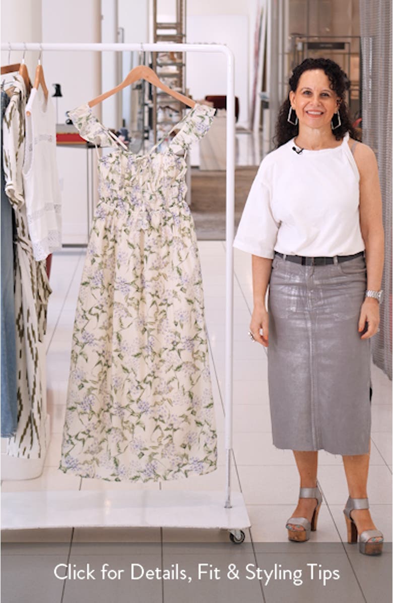 Charleston Ruffle Shirred Midi Sundress, sales video thumbnail