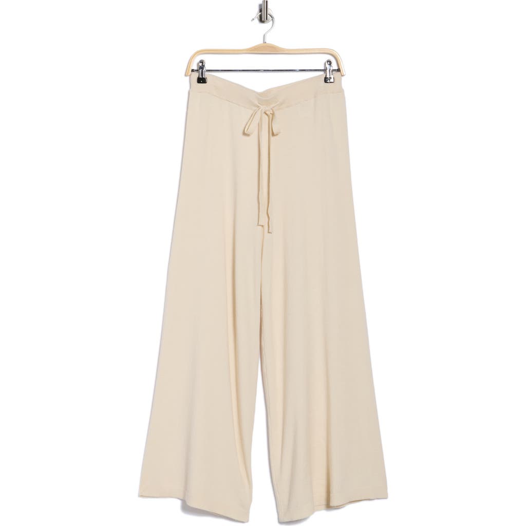 Max Studio Wide Leg Sweater Pants In Neutral