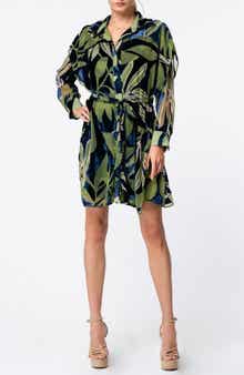Baylor Velvet Burnout Shirtdress
