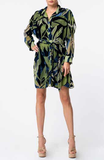 Baylor Velvet Burnout Shirtdress