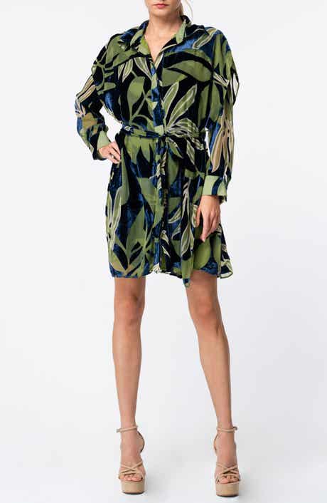 Baylor Velvet Burnout Shirtdress