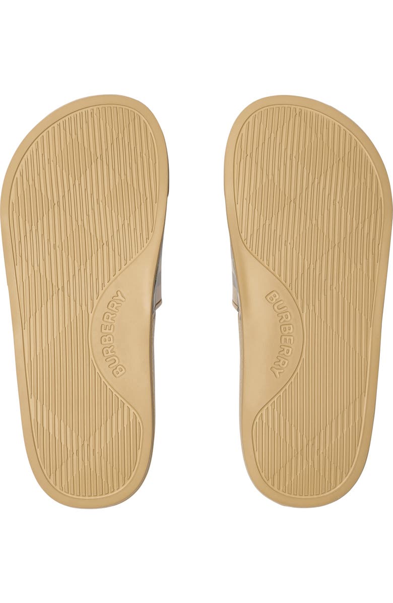 Burberry Check Slides, Alternate, color, Sand Beige