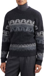 Reiss Lennox Pattern Wool & Alpaca Blend Sweater