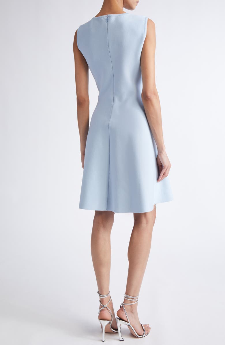 Oscar de la Renta Peony Sequin Embroidered Sleeveless Fit & Flare Dress, Alternate, color, Light Blue