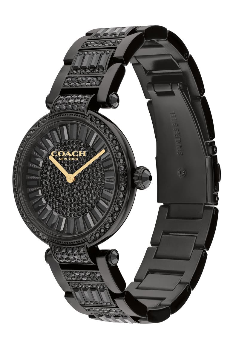 Cary Bracelet Watch, 34mm, Alternate, color, BLACK