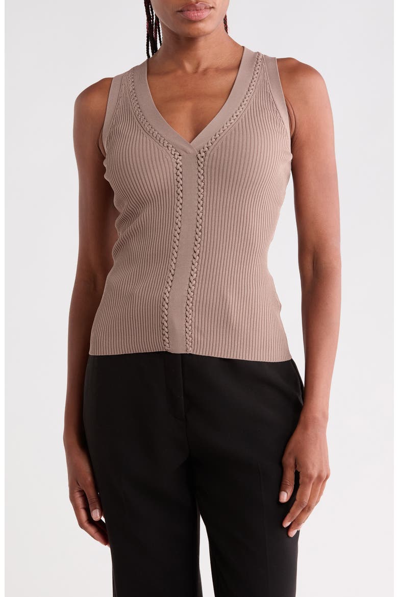 Lanette Craft Stitch Tank, Main, color, MINK