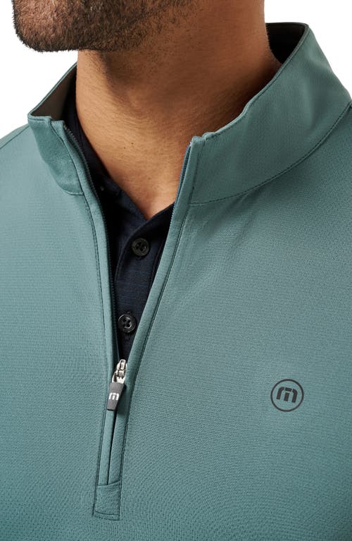 Travismathew Heater Pro Quarter Zip Pullover In Green