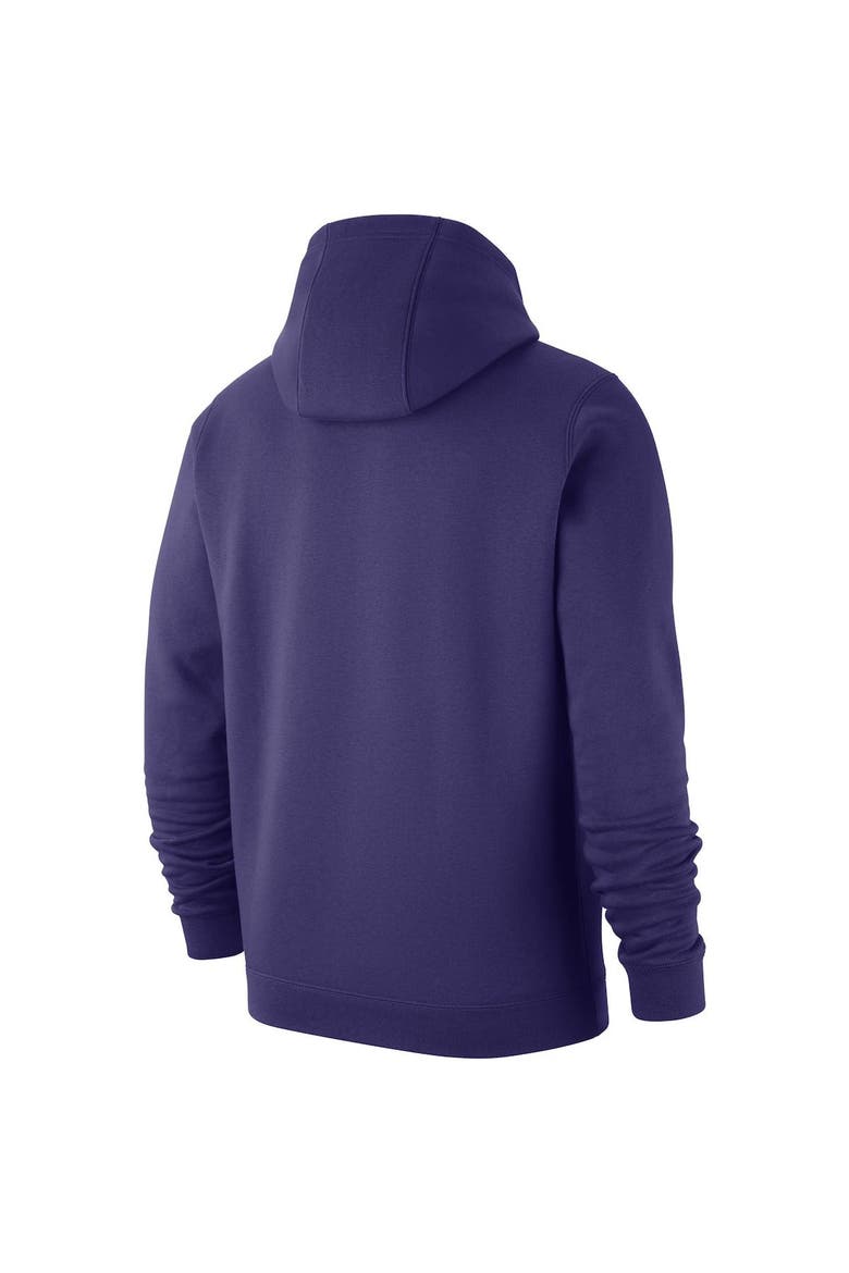 Men's Nike Purple LSU Tigers Basketball Icon Club Fleece Pullover Hoodie, Alternate, color, Purple