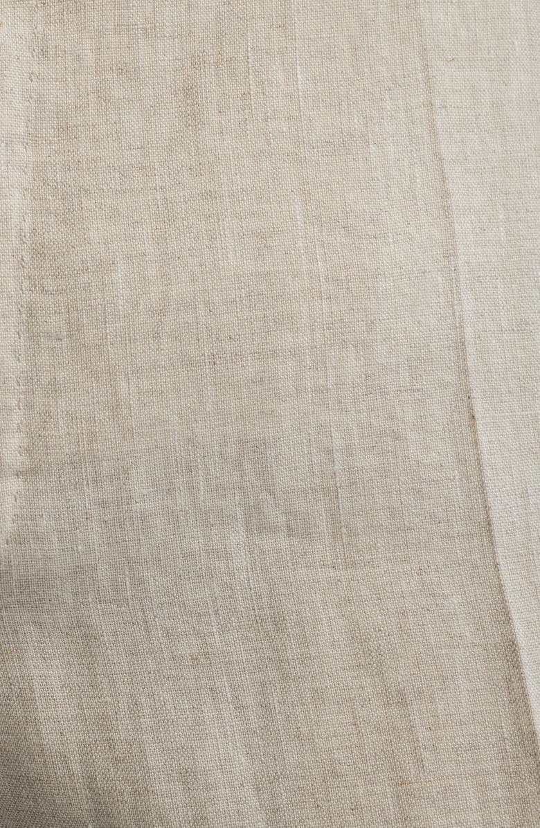 Canali Siena Regular Fit Flat Front Linen Suit Pants, Alternate, color, Light Beige