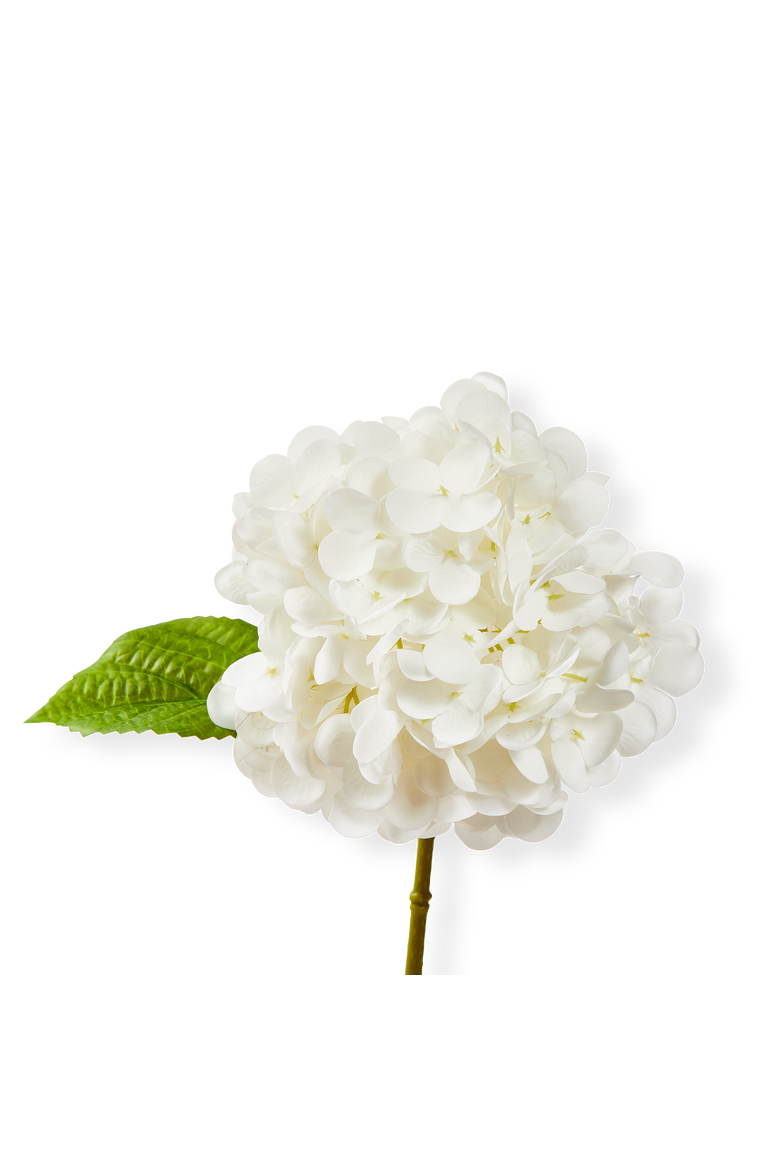 Soft Touch Faux Hydrangea Stem White White Plastic Spring, Main, color, White