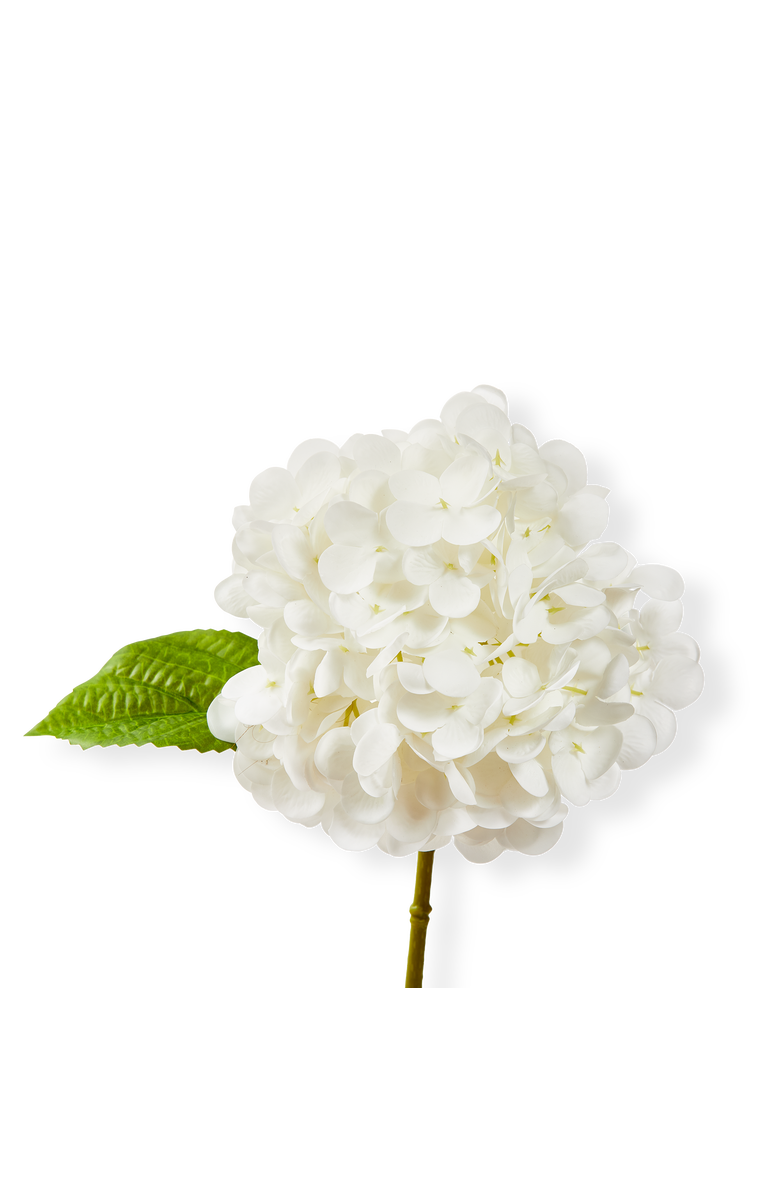 tag Soft Touch Faux Hydrangea Stem White White Plastic Spring, Main, color, White