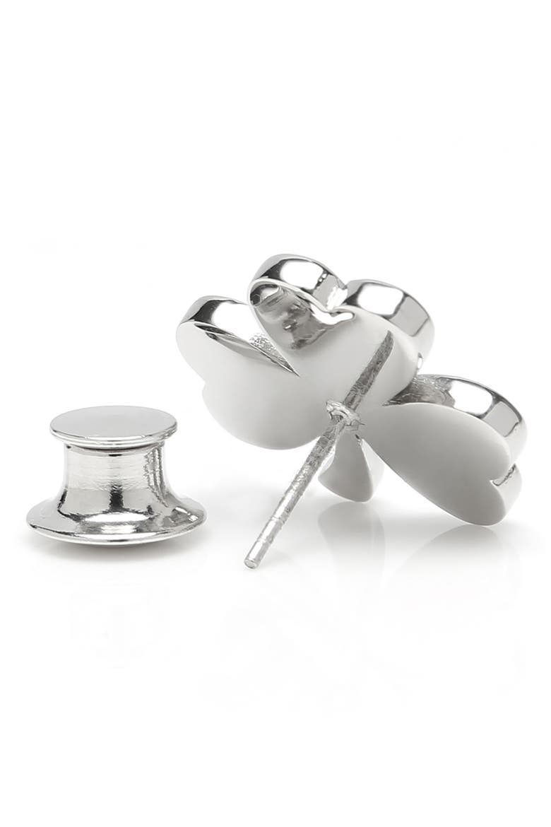 Clover Lapel Pin, Alternate, color, SILVER
