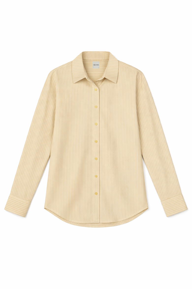 Matteo Stripe Shirt, Main, color, Dune Stripe